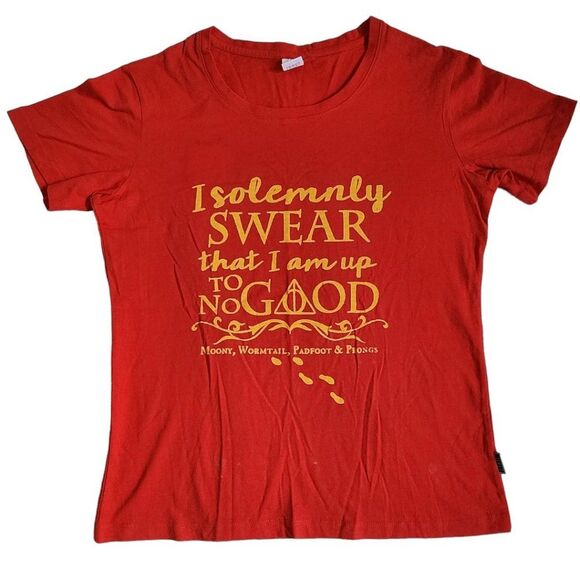Hiclol red Harry Potter I solemnly swear that I'm up to no good t shirt sz M - Picture 1 of 12